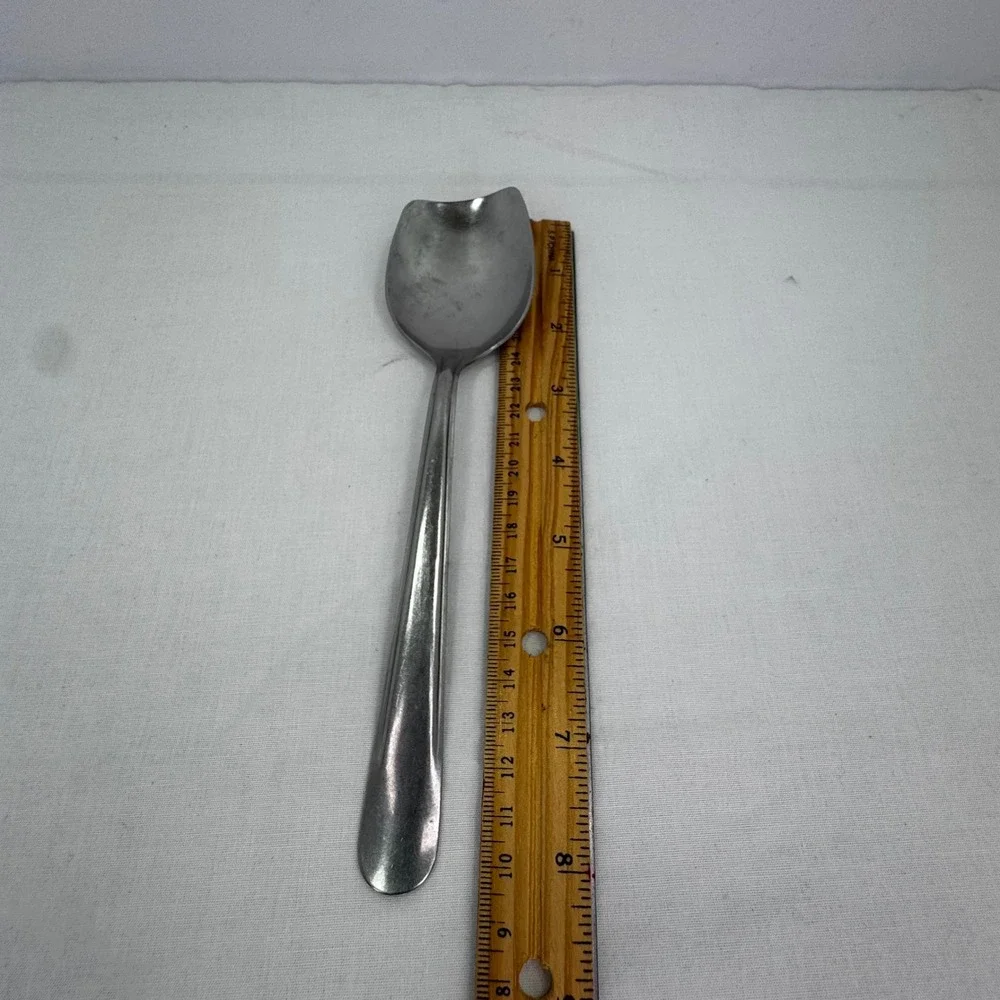 1960s Stainless Steel Ice Cream Spade Spoon Square Tip Dessert Scraper 8.5 Inch